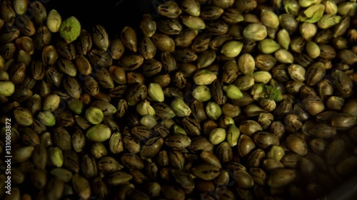 A Seed Counter Machine Counting Cannabis Seeds, Overhead Macro