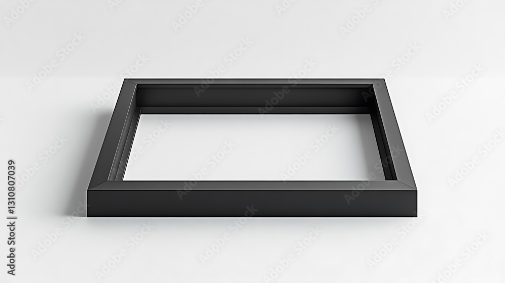 Black square frame isolated on white background. Black square frame isolated on white background.