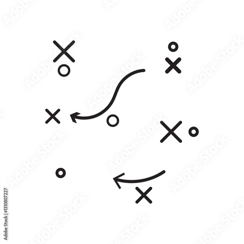 strategy icon, tactics vector