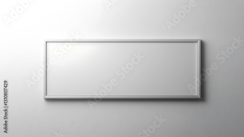 Wallpaper Mural Blank white rectangular frame on a white wall. Torontodigital.ca