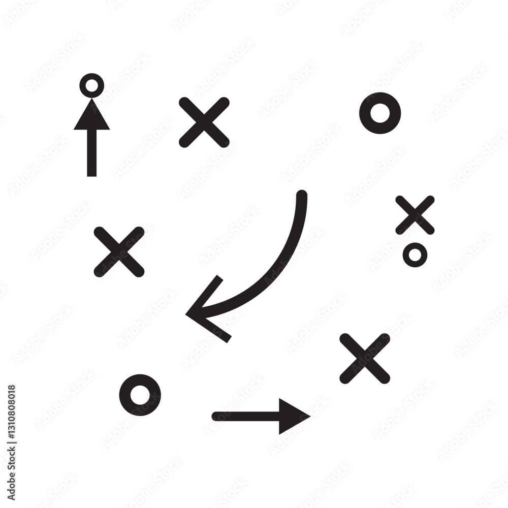 strategy icon, tactics vector strategy icon, tactics vector