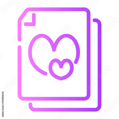 favourite Line Gradient Icon