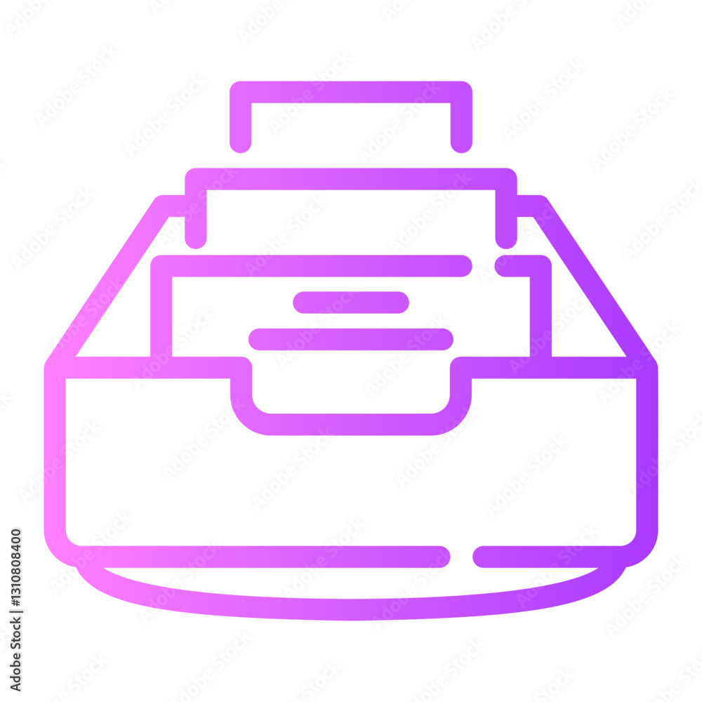 archive Line Gradient Icon