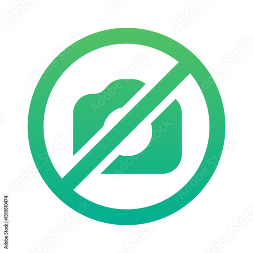 no photography gradient icon style