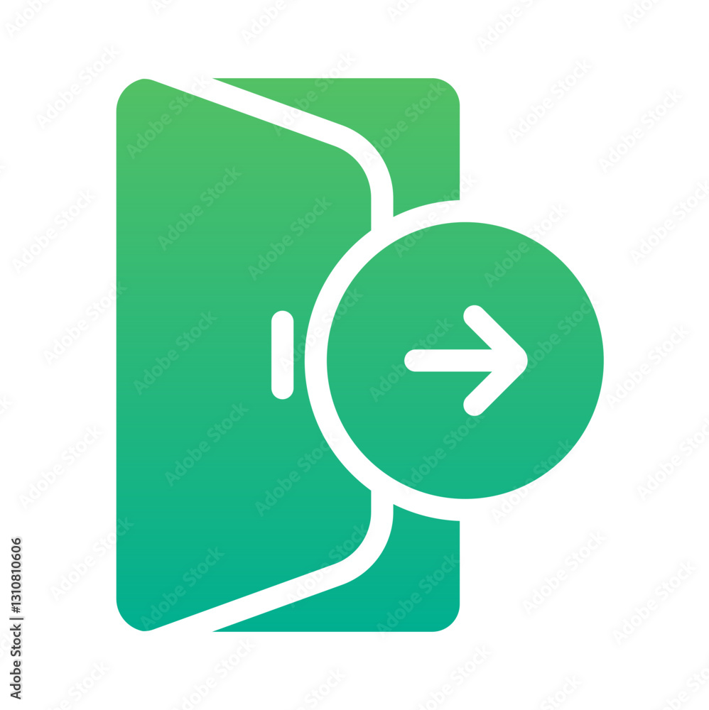right door gradient icon style right door gradient icon style