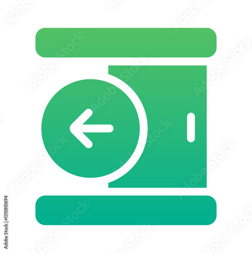 sliding door to the left gradient icon style