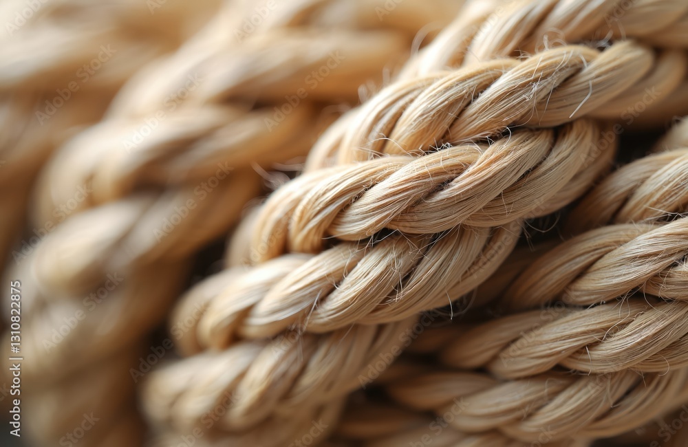 Macro photo of brown braided rope texture. Woven strands intertwined, creating intricate beige pattern. Close-up shot captures detailed design of rustic nautical cord, organic fiber surface. Macro photo of brown braided rope texture. Woven strands intertwined, creating intricate beige pattern. Close-up shot captures detailed design of rustic nautical cord, organic fiber surface.