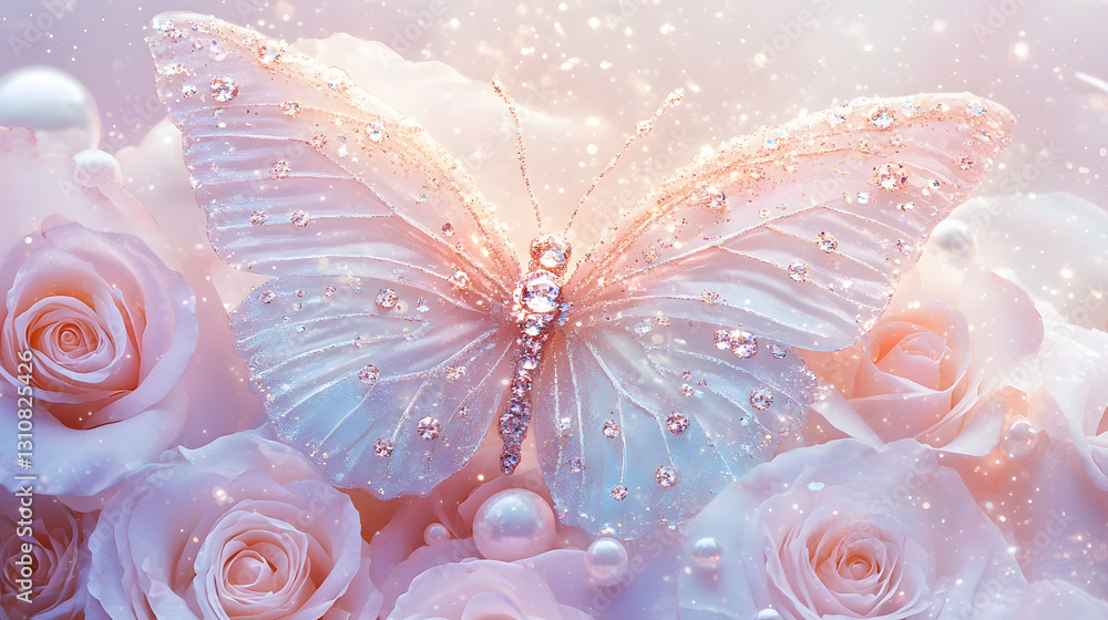 Fototapeta premium Butterflies dance in the air