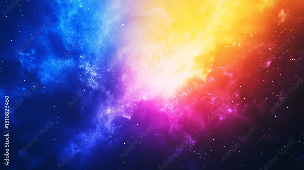 Obraz premium Vibrant Cosmic Nebula Colorful Space Background