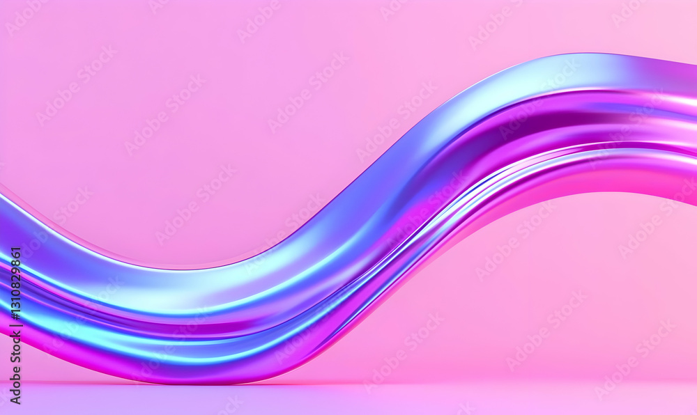 Colorful Wave Pattern with Pink and Blue Curves on Soft Background Colorful Wave Pattern with Pink and Blue Curves on Soft Background