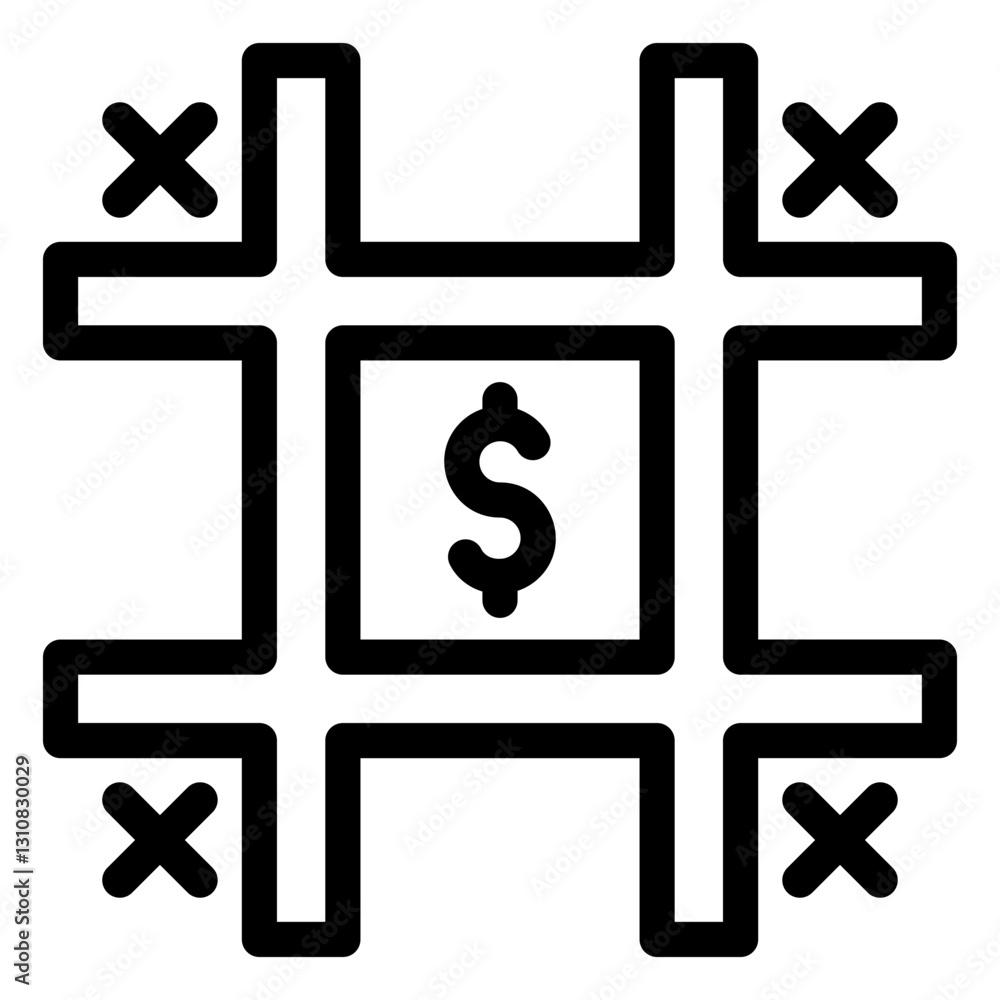 Obraz premium Market Positioning Icon