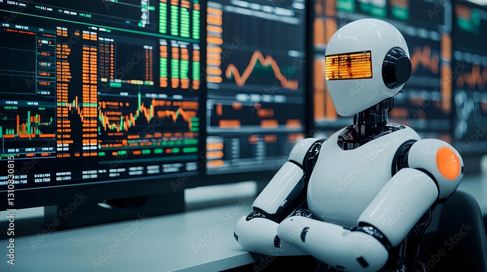 AI Robot Trading Stock Market Data - Artificial intelligence AI Robot Trading Stock Market Data - Artificial intelligence