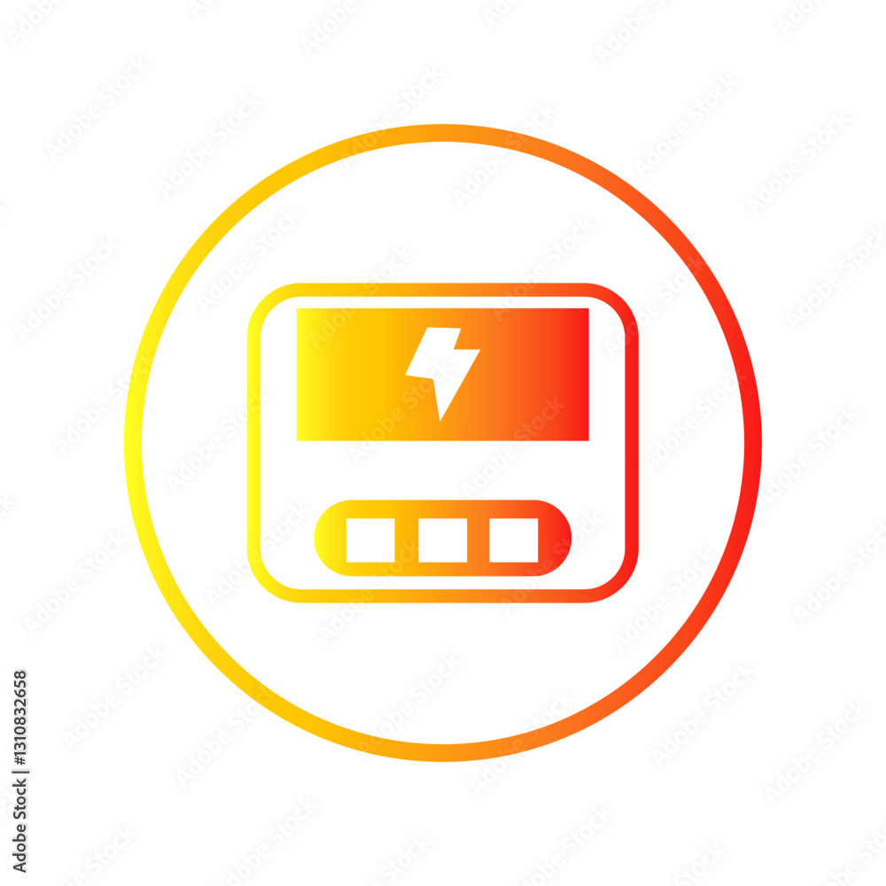 electric meter gradient icon vector illustration electric meter gradient icon vector illustration