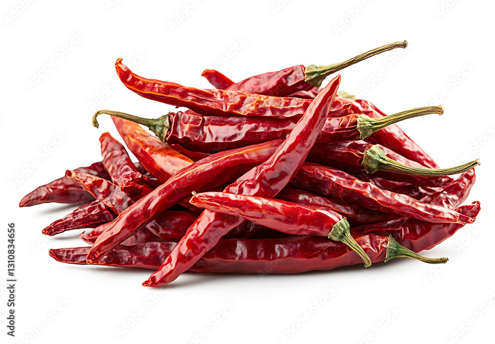dry red chili peppers isolated on white and transparent background. AI Generative. PNG dry red chili peppers isolated on white and transparent background. AI Generative. PNG