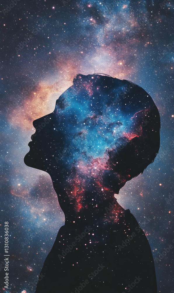Cosmic Dreamer Contemplating Vastness of Space Inside the Human Mind Conceptually Artful Cosmic Dreamer Contemplating Vastness of Space Inside the Human Mind Conceptually Artful