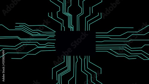 Futuristic Circuit Board Animation with Glowing Neon Lines | High-Tech Motion Background. This technology-themed motion graphic is perfect for AI, blockchain, cybersecurity, IT presentations, fintech.