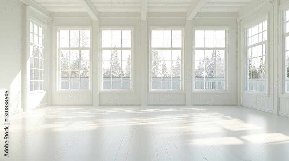 Spacious sunlit room with large windows, minimalistic interior design, and bright natural light. Spacious sunlit room with large windows, minimalistic interior design, and bright natural light.