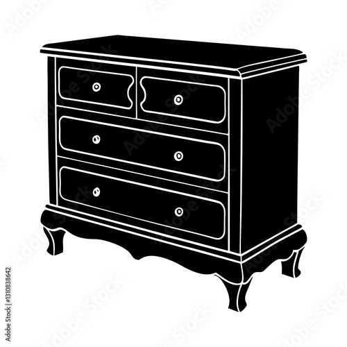 Dresser silhouette vector