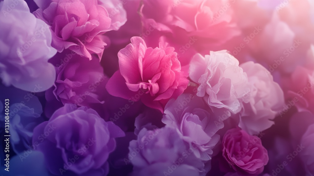 Dreamy Purple and Pink Flowers Background Dreamy Purple and Pink Flowers Background