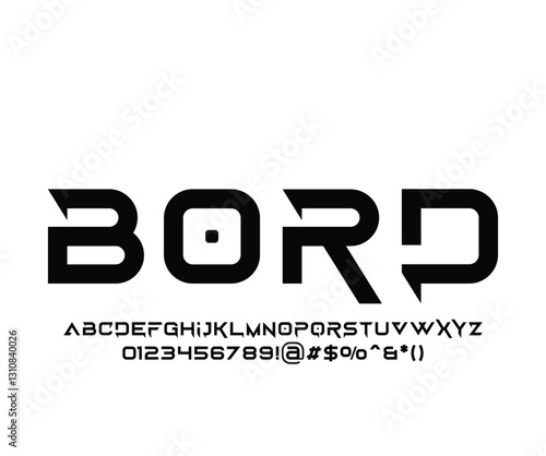 Bord font for logo and headline. Isolated Vector typeset