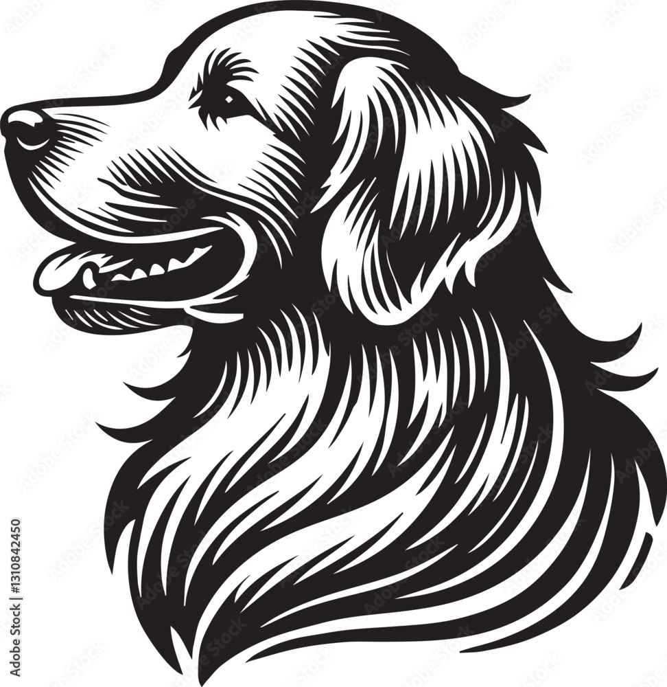 custom made wallpaper toronto digitalblack vector illustration of a dog head vector, dog head silhouette vector, dog head vector icon, dog head silhouette vector black and white