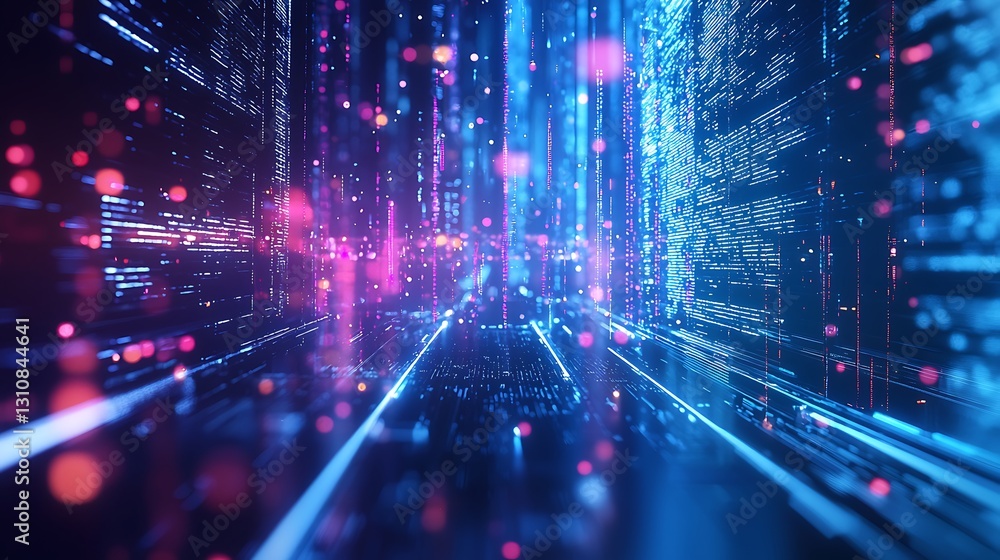 Abstract Visual of Dynamic Lines and Particles in a Futuristic Digital Environment Abstract Visual of Dynamic Lines and Particles in a Futuristic Digital Environment