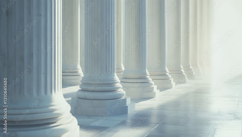 Ancient columns, light, colonnade, daylight Ancient columns, light, colonnade, daylight