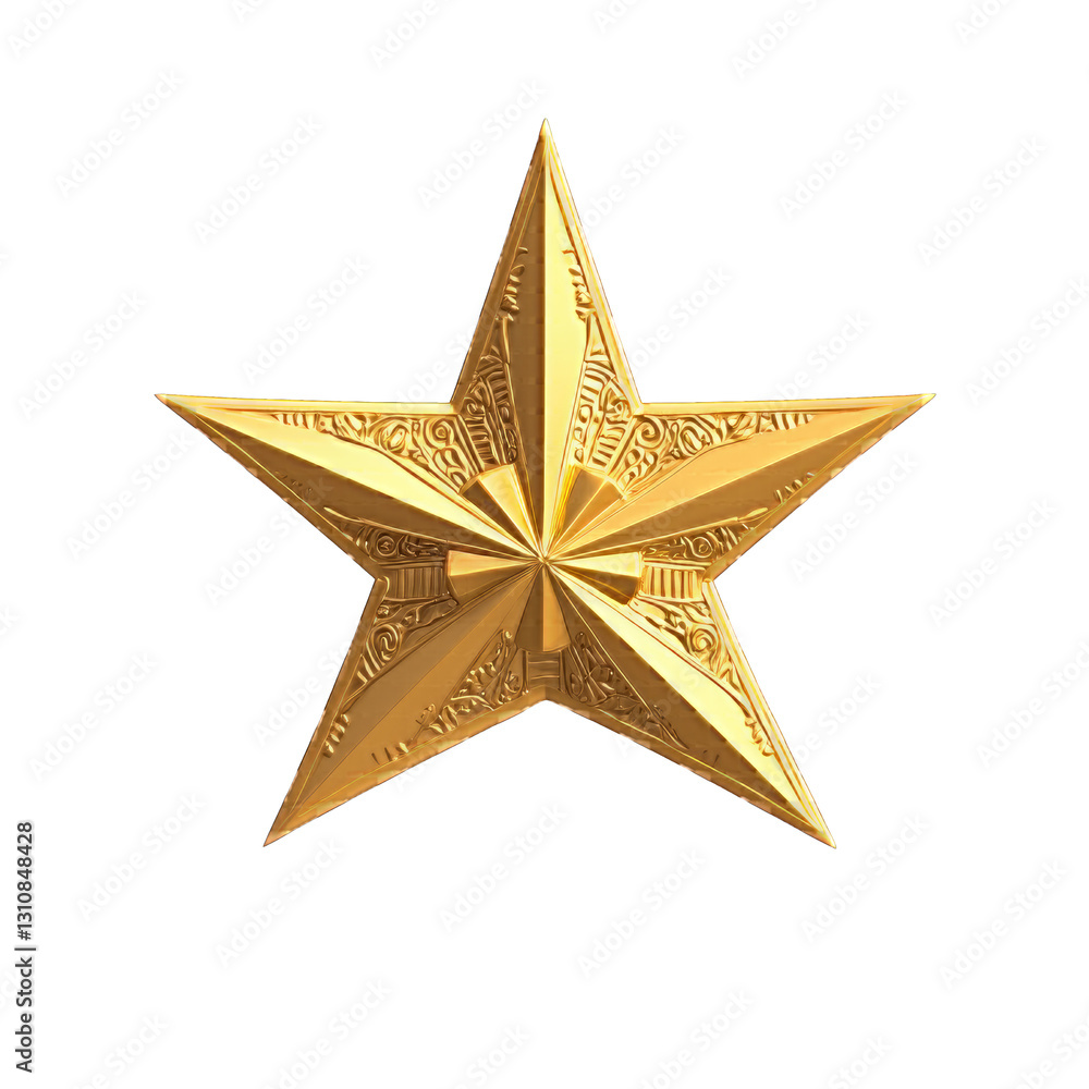 Fototapeta premium A shiny gold star symbolizing achievement and excellence.