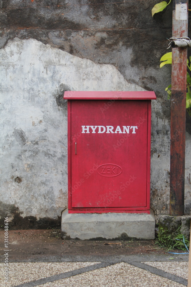 Hydrant in the middle of a densely populated residential house in the city. Hydrant in the middle of a densely populated residential house in the city.