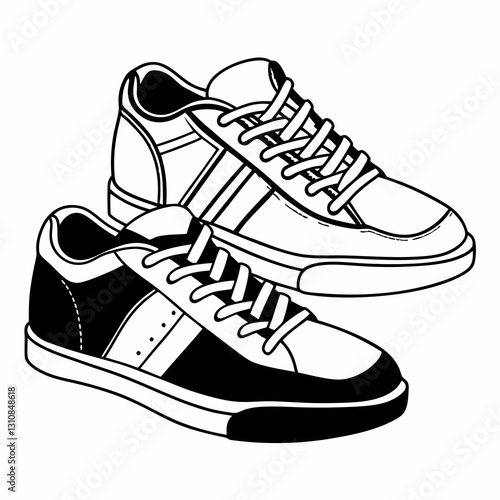 sport shoes vector illustration