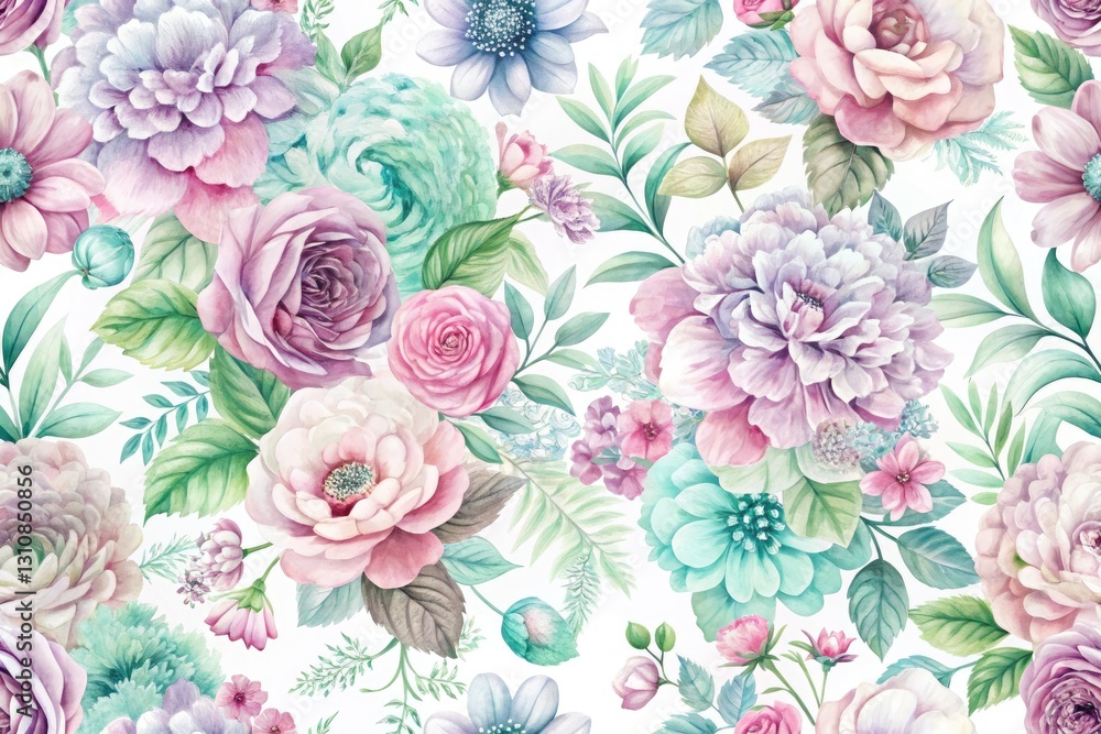 Pastel Floral Pattern, Soft Flower Background, Pretty Floral Design, White Floral Wallpaper, Delicate Bloom Print Pastel Floral Pattern, Soft Flower Background, Pretty Floral Design, White Floral Wallpaper, Delicate Bloom Print