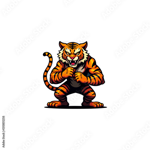 Tiger Mascot Ready to Fight