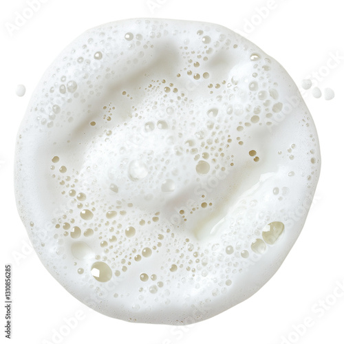 cleanser foam texture isolated on transparent background Generative Ai