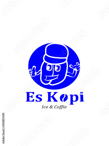 Fototapeta Naklejka Na Ścianę i Meble -  coffie round logo for glass
