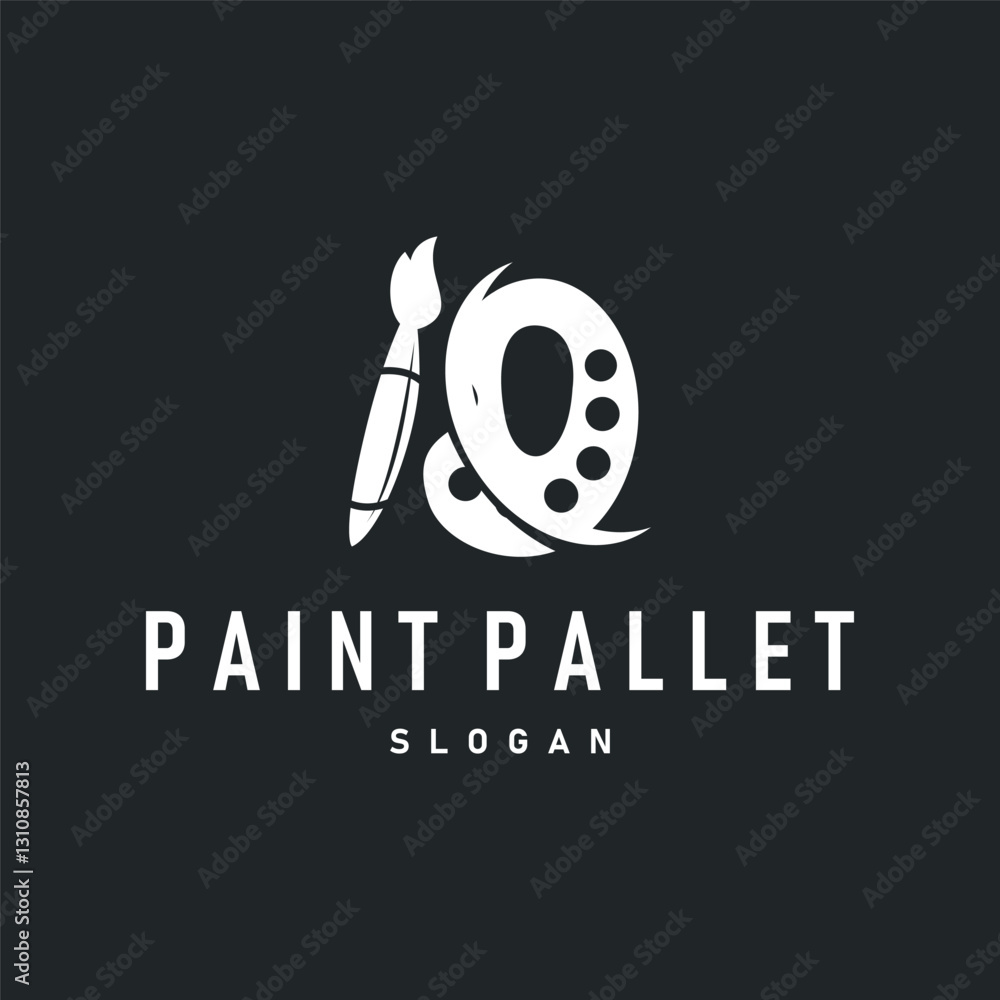 logo design paint palette board illustration concept design minimalist simple product brand template logo design paint palette board illustration concept design minimalist simple product brand template