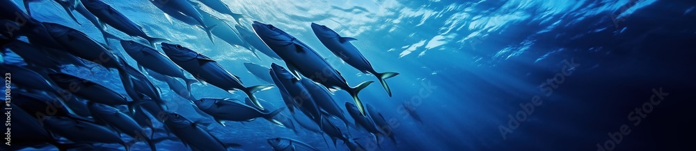 Obraz premium school of fish close-up