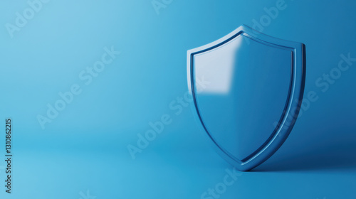 Free Download blue shield icon representing protection and security against threats. smooth surface and vibrant color evoke sense of trust and safety in digital environments - GFXLoad
