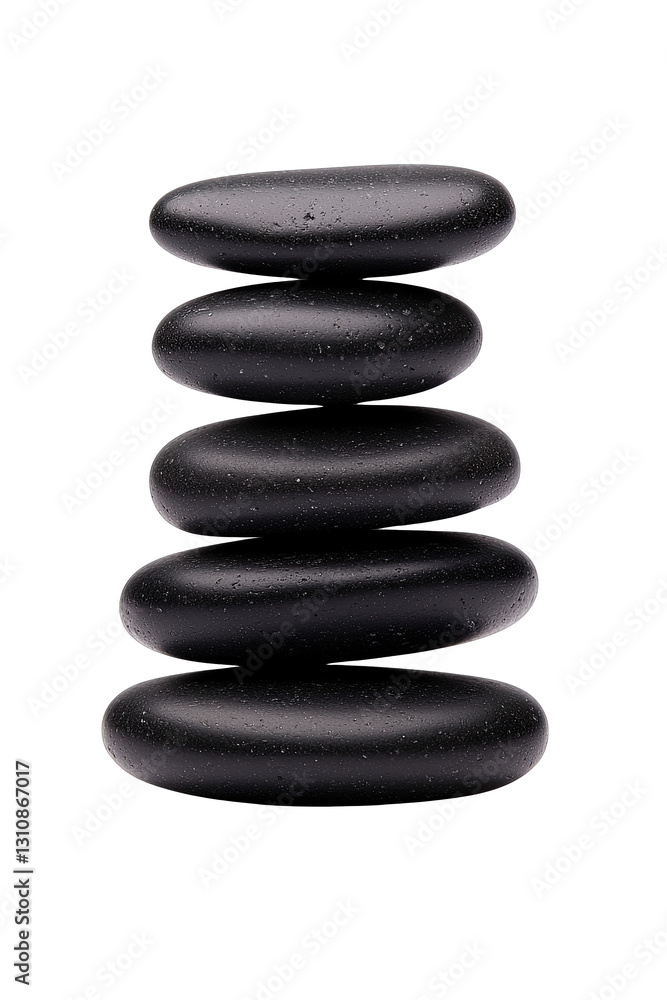 Stacked black stones symbolizing balance and tranquility. Stacked black stones symbolizing balance and tranquility.