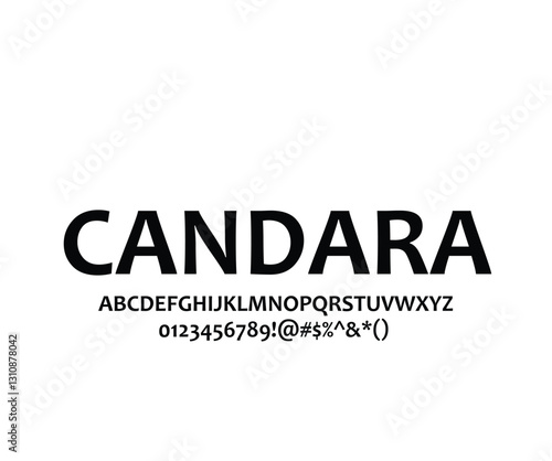 Candara font for logo and headline. Isolated Vector typeset