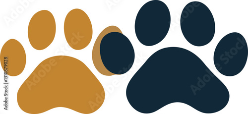 Animal paw care and protection icon. Vector illustration for pet adoption, shelters, and animal welfare organizations.
