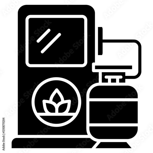 Eco Fuel Glyph Icon