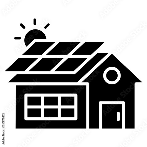 Solar Cell Glyph Icon