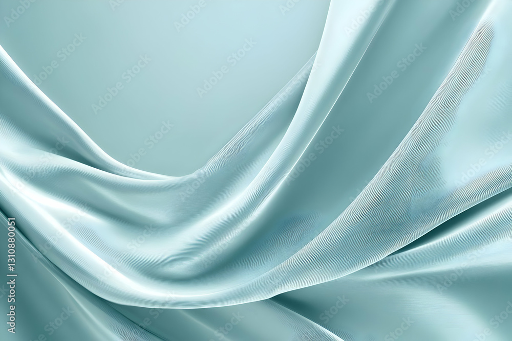 Obraz premium Abstract Blue Fabric Wave Background Illustration