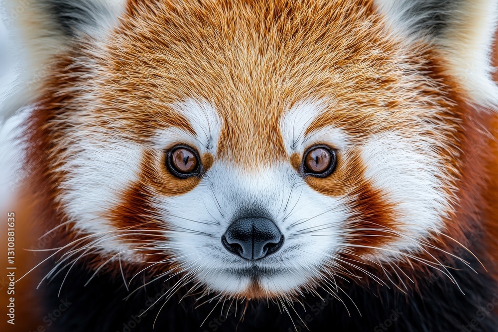 Close-up Portrait of a Red Panda Ailurus fulgens Capturing Its Unique Features and Expressions Close-up Portrait of a Red Panda Ailurus fulgens Capturing Its Unique Features and Expressions