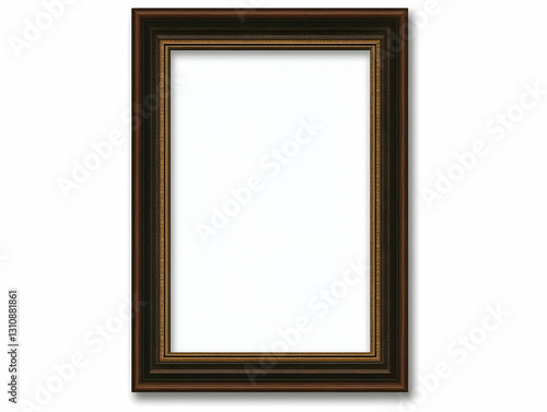 Ornate Brown And Gold Picture Frame Mockup Sample Image Backgrounds