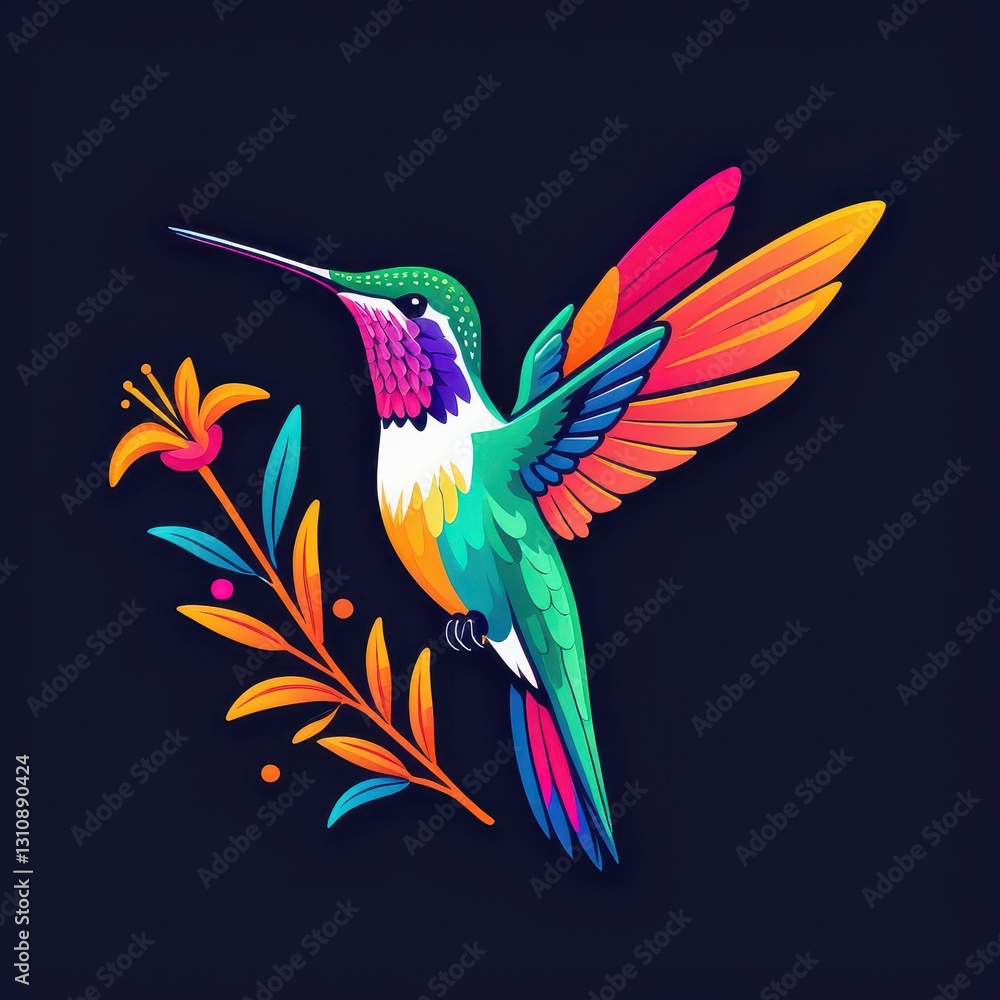 Fototapeta premium Vibrant Hummingbird