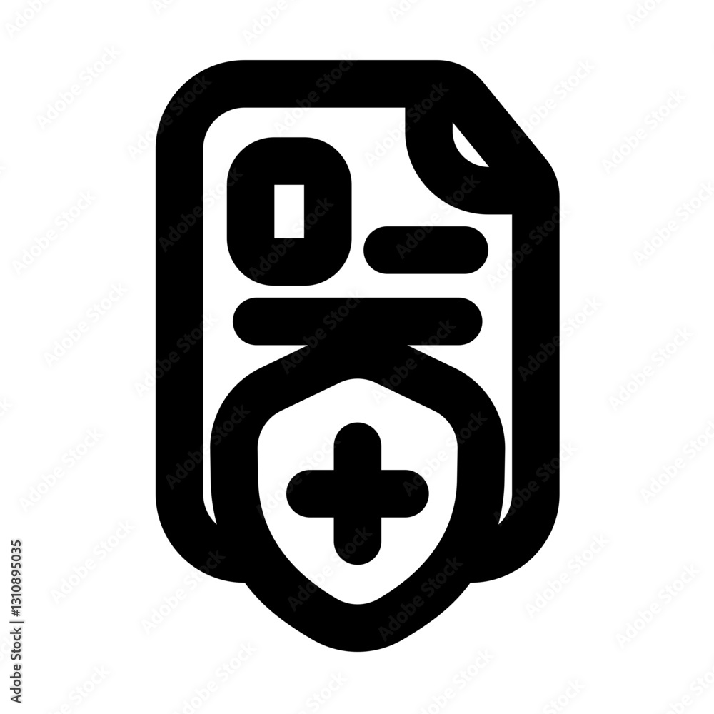 health insurance outline black style health insurance outline black style