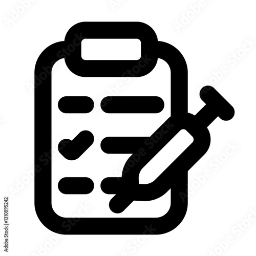 medical test outline black style