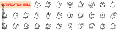 Notification Bell Icons – Alerts, Reminders, Messages, Updates