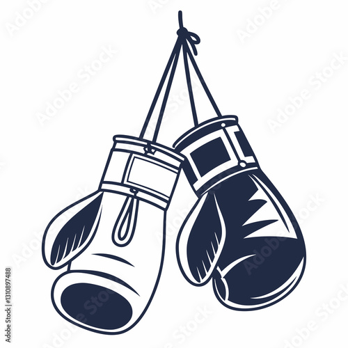 boxing gloves vector illustration